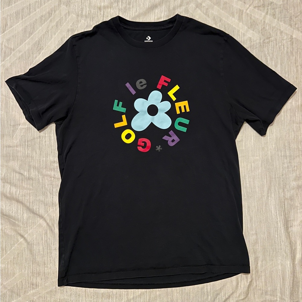 Converse x GOLF le FLEUR Multicolor Flower T-Shirt | Tyler, The Creator | Black